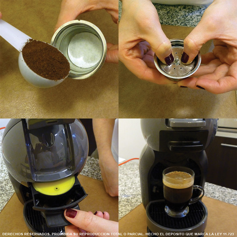 Cápsulas de café reutilizables Dolce Gusto, cápsulas de filtro de café y  leche de acero inoxidable